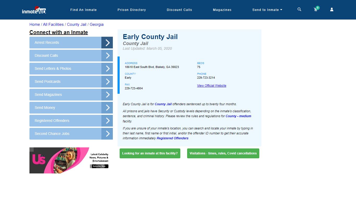 Early County Jail - Inmate Locator - Blakely, GA