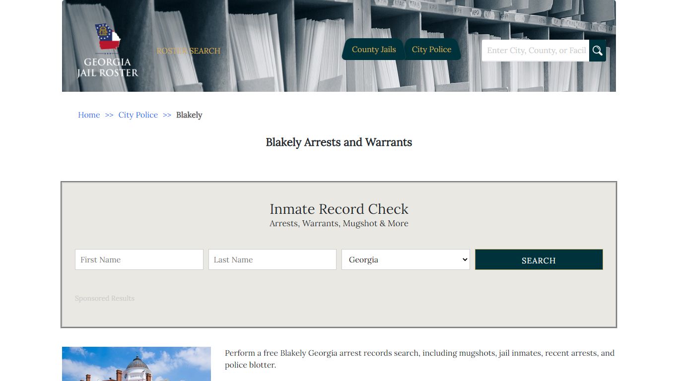 Blakely Arrests and Warrants | Georgia Jail Inmate Search